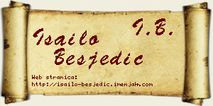 Isailo Besjedić vizit kartica